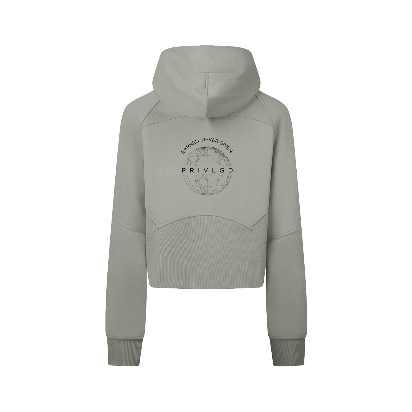 PRIVLGD Cropped Zip-Through Hoodie