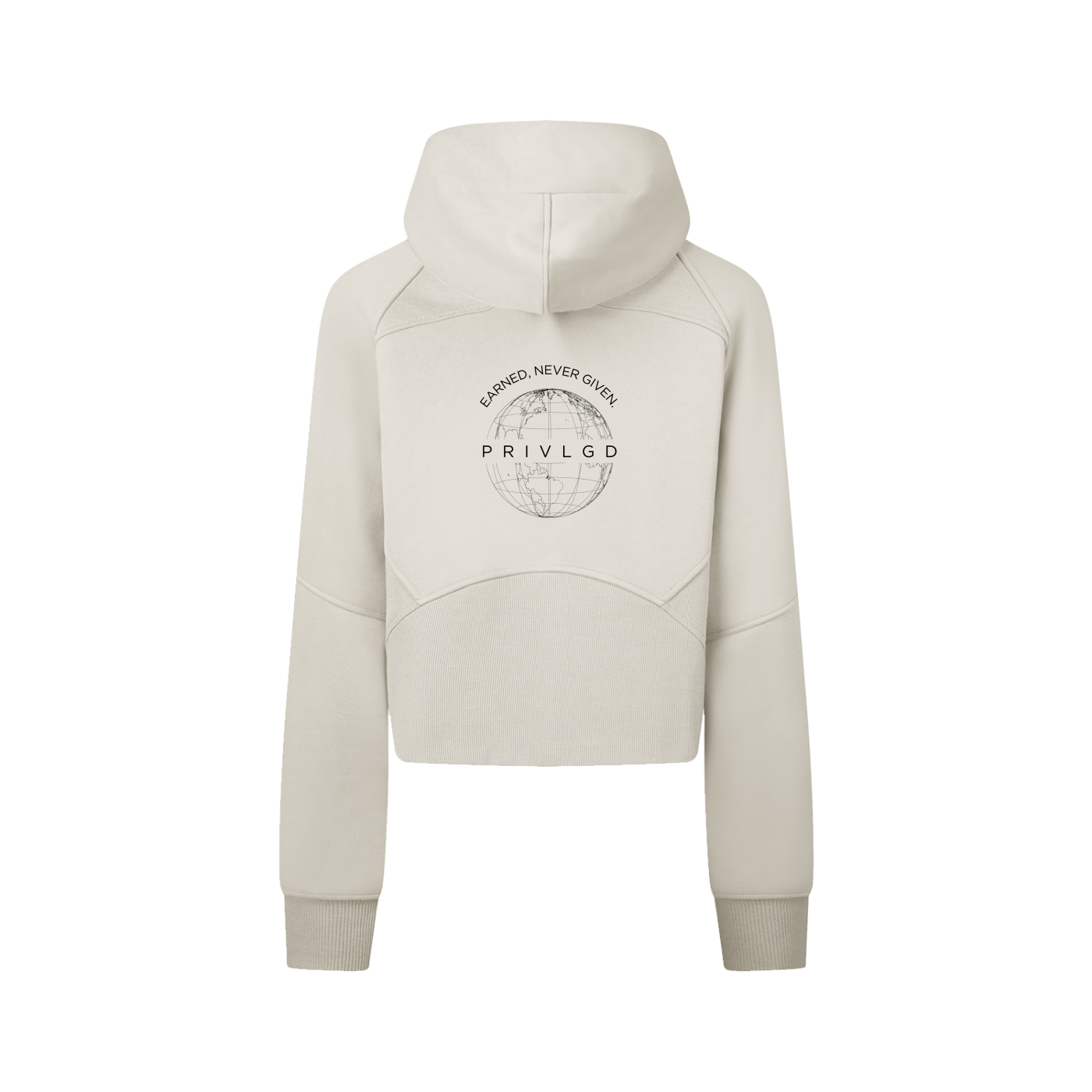 PRIVLGD Cropped Zip-Through Hoodie