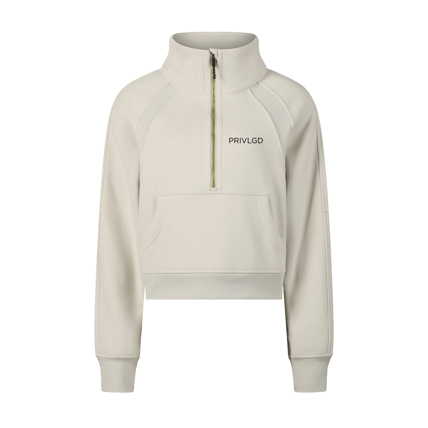 PRIVLGD Cropped Half-Zip Sweatshirt