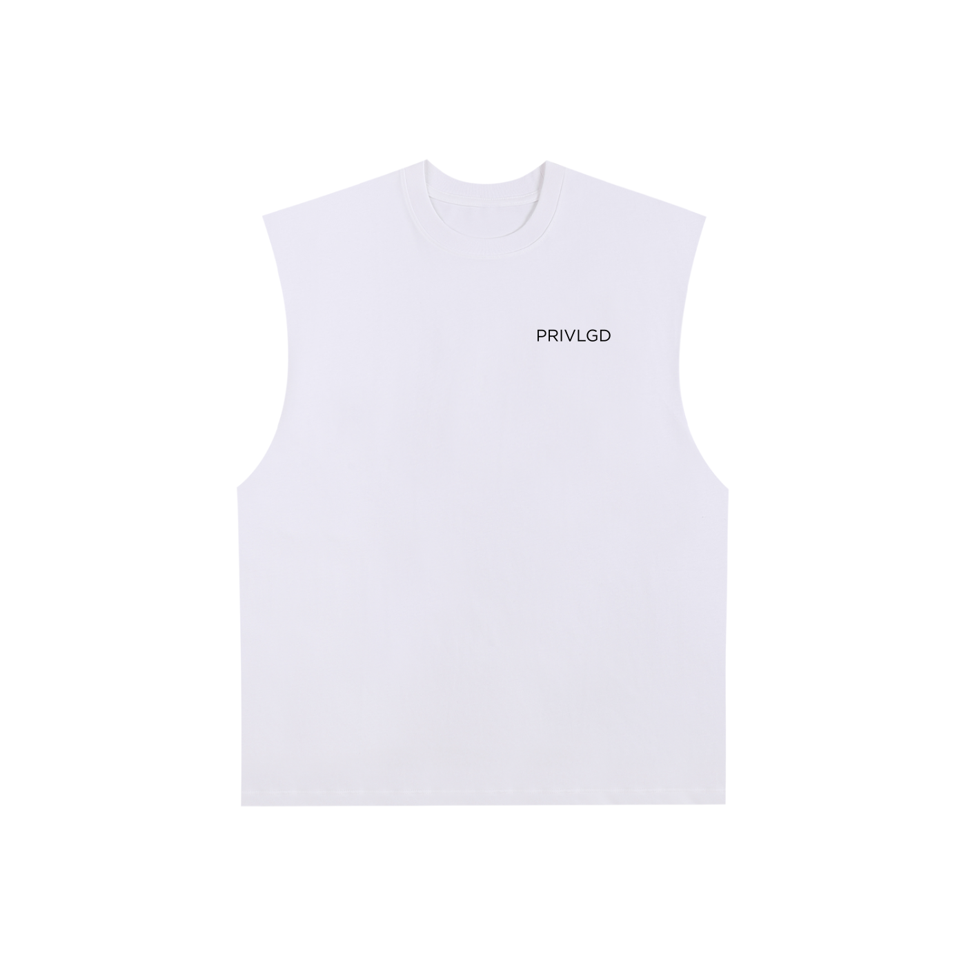 Raw Edge Cotton Tank Top