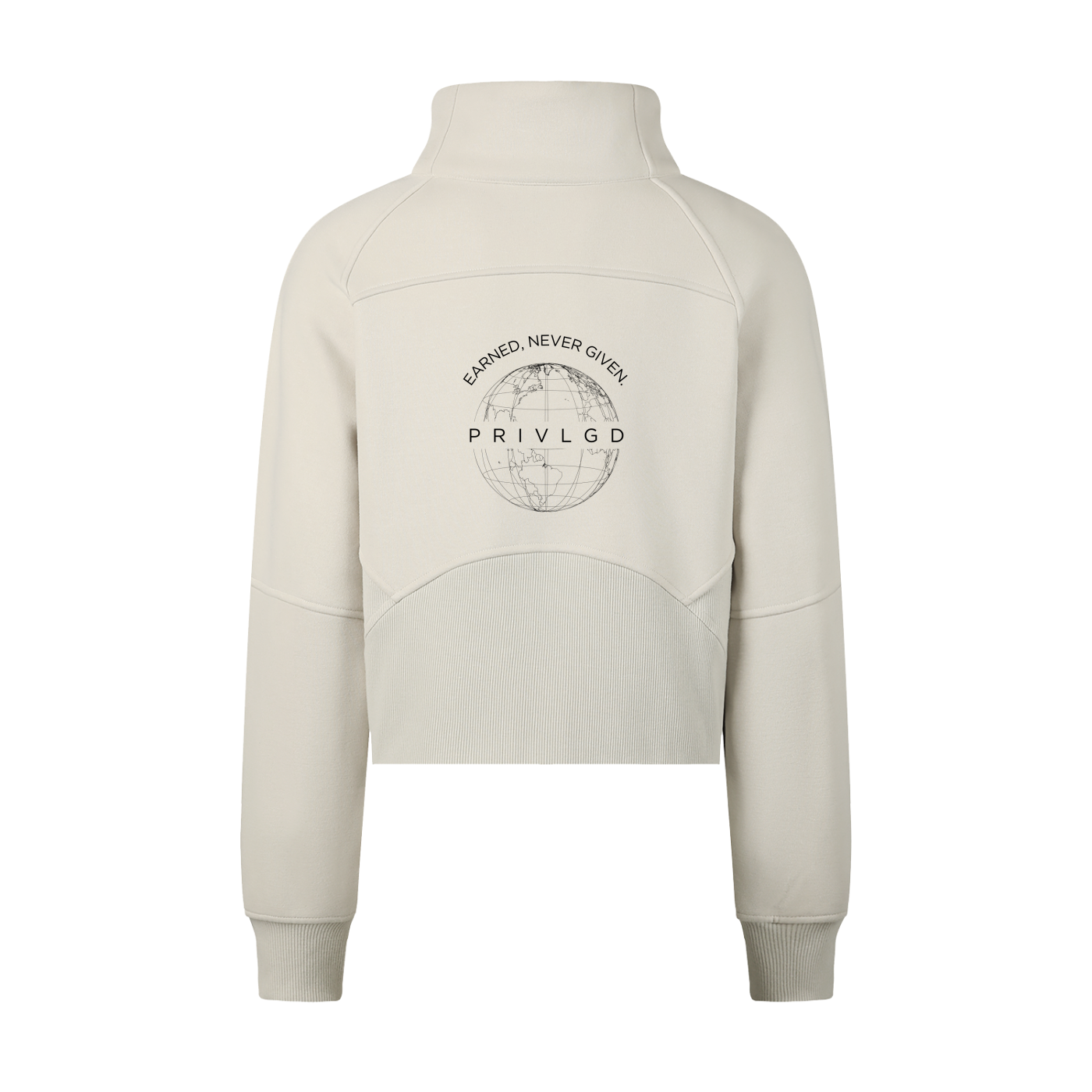 PRIVLGD Cropped Half-Zip Sweatshirt