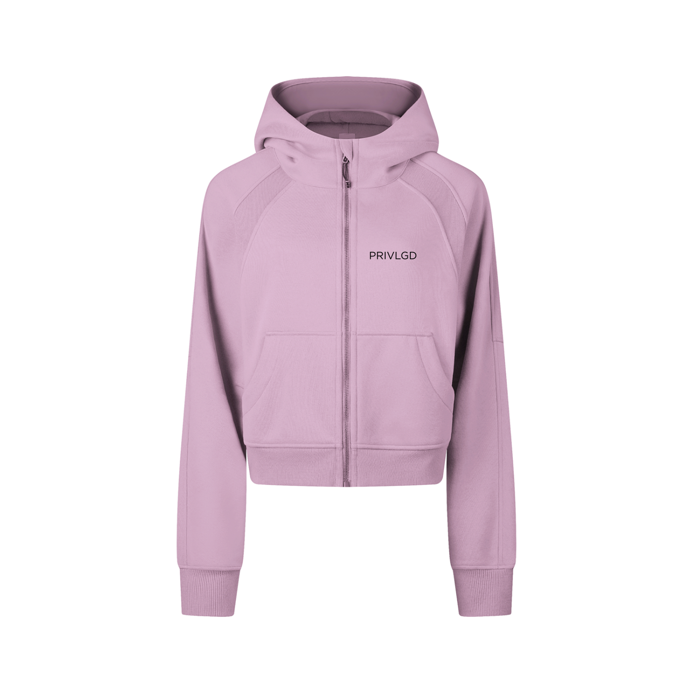 PRIVLGD Cropped Zip-Through Hoodie