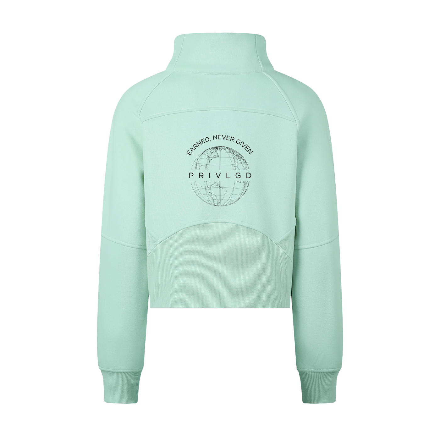 PRIVLGD Cropped Half-Zip Sweatshirt